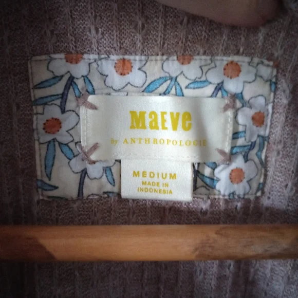 Maeve Anthropologie Heather Pink Cowl Neck Sweater Size Medium - Picture 3 of 8